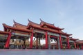 Red gateway of chinese temple Royalty Free Stock Photo