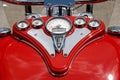 Red gauges on motorcycle Royalty Free Stock Photo