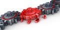 Red gear Royalty Free Stock Photo