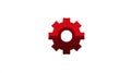 Red Gear Symbol - Mechanics and Industry Concept Royalty Free Stock Photo