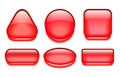 Red gel web buttons Royalty Free Stock Photo