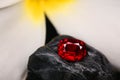 Red Gemstone beauty shot background
