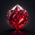 Red Gemstone with Facets Royalty Free Stock Photo