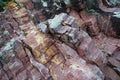 Red geological material Royalty Free Stock Photo