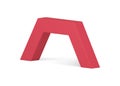 Red geometric 3d arch architectural foundation basic isometric pedestal realistic vector