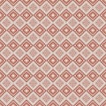 Red Geometric Diamond Pattern with Tribal Motifs and Symmetrical Design Royalty Free Stock Photo