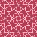 Red geometric ornament. Seamless pattern