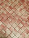 Red geometric parttern of a floor Royalty Free Stock Photo