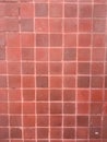 Red geometric parttern of a floor Royalty Free Stock Photo