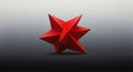 Abstract Red Geometric Star 3D Render Royalty Free Stock Photo