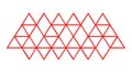 Red Geometric Triangle Grid Structure, vector design Generative AI Royalty Free Stock Photo