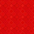 Red geometrical diagonal square mosaic tile pattern background - vector wall design Royalty Free Stock Photo