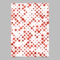 Red geometrical rounded square pattern background poster template