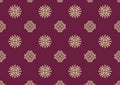 Red Geometrics Floral Medallion luxury Symmetry Repeat Printing Pattern Background