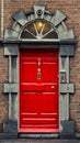 Red Georgian Door Royalty Free Stock Photo