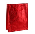 Red gift bag isolated on the white background. It is a big bag with an embossed pattern. It is intended for shopping or for Royalty Free Stock Photo