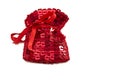 Red gift bag with spangles