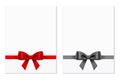 Red gift bow and black bow Royalty Free Stock Photo