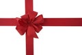 Red Gift Bow and Ribbon Royalty Free Stock Photo