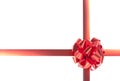 Red gift bow and ribbons Royalty Free Stock Photo