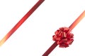 Red gift bow and ribbons Royalty Free Stock Photo