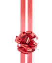 Red gift bow and ribbons Royalty Free Stock Photo