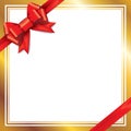 Red gift bows with ribbons. Royalty Free Stock Photo