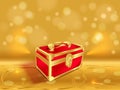 Red gift box Royalty Free Stock Photo