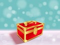 Red gift box Royalty Free Stock Photo
