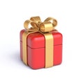 Red gift box icon Closed 3D