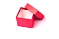 Red gift box open isolated on white background Royalty Free Stock Photo