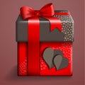 Red gift box.