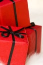 Red gift boxes