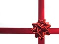Red gift ribbon and bow Royalty Free Stock Photo