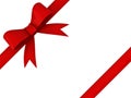 Red gift ribbon bow