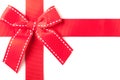 Red gift ribbon closeup Royalty Free Stock Photo