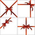 Red Gift Ribbon. Vector set backgrounds eps10 Royalty Free Stock Photo