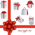 Red gift set Royalty Free Stock Photo