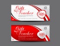 Red Gift Voucher template, coupon design, Gift certificate Royalty Free Stock Photo