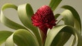 Red Ginger Flower Close Up Royalty Free Stock Photo