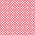 Red gingham pattern.