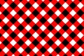 Red Gingham pattern. Texture from rhombus/squares for - plaid, tablecloths, clothes, shirts, dresses, paper, bedding, blankets, Royalty Free Stock Photo