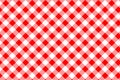 Red Gingham pattern. Texture from rhombus/squares for - plaid, tablecloths, clothes, shirts, dresses, paper, bedding, blankets, Royalty Free Stock Photo