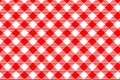 Red Gingham pattern. Texture from rhombus/squares for - plaid, tablecloths, clothes, shirts, dresses, paper, bedding, blankets, Royalty Free Stock Photo