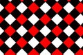 Red Gingham pattern. Texture from rhombus/squares for - plaid, tablecloths, clothes, shirts, dresses, paper, bedding, blankets, Royalty Free Stock Photo