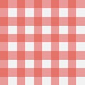 Red Gingham seamless pattern. Perpendicular strips. Vector illustration.