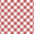 Red Gingham seamless pattern