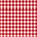 Gingham Pattern: Red And White Checked Linen In Pure Color Style Royalty Free Stock Photo