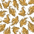 Red ginseng pattern background set. Collection icon red ginseng. Vector