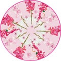 Red gladiolus circle decoration